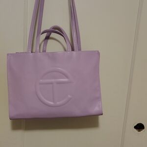 Lilac Embossed Logo Tote Bag - Women TEFLAR versatile new condition